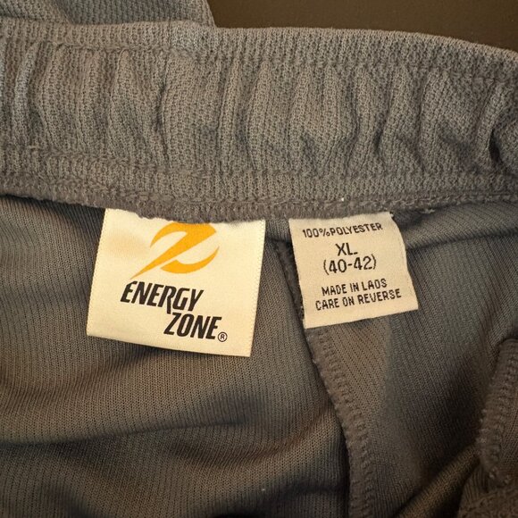 Energy Zone Mens Athletic Pants Size XL Gray Side Stripes Track Gym Casual Comfy - Picture 3 of 8
